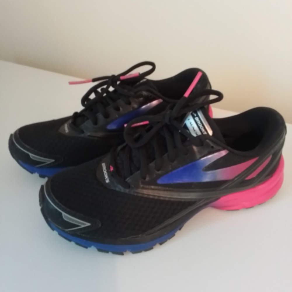 Brooks Black and Pink Athletic Shoes